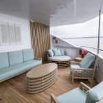 outdoor deck at endemic yacht